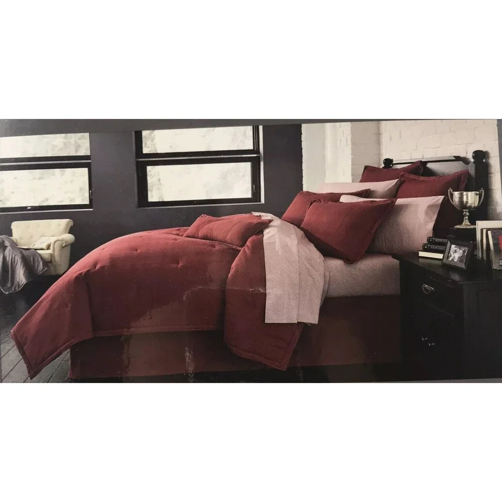 Newport Home Santiago Collection Red Queen Tailored Bedskirt Clean Lines Luxury